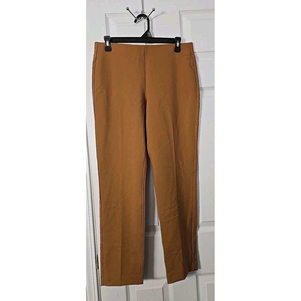 Adrianba Papell Womans Ankle Pants Size 10 Camel Color
